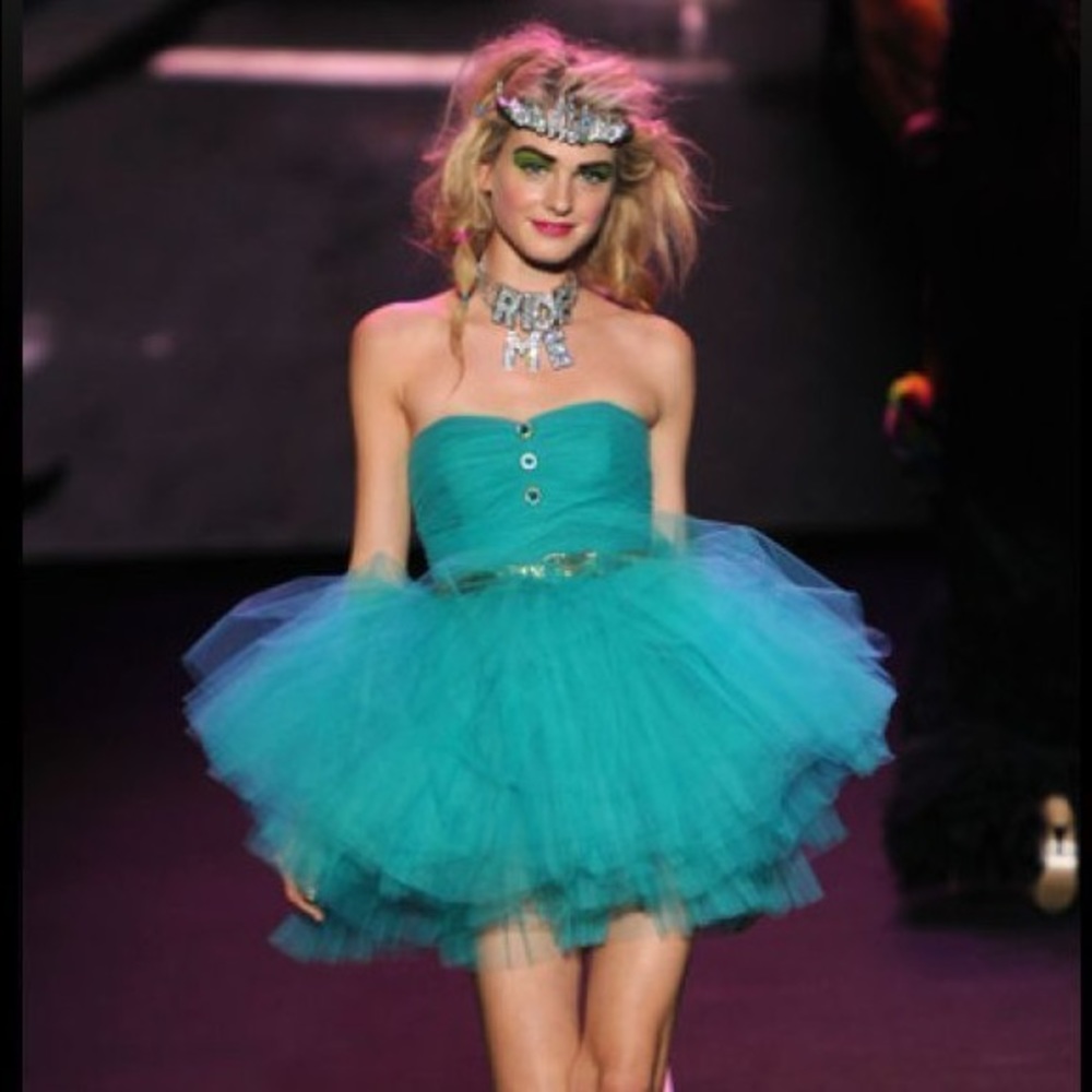 Betsey Johnson turquoise blue tutu dress